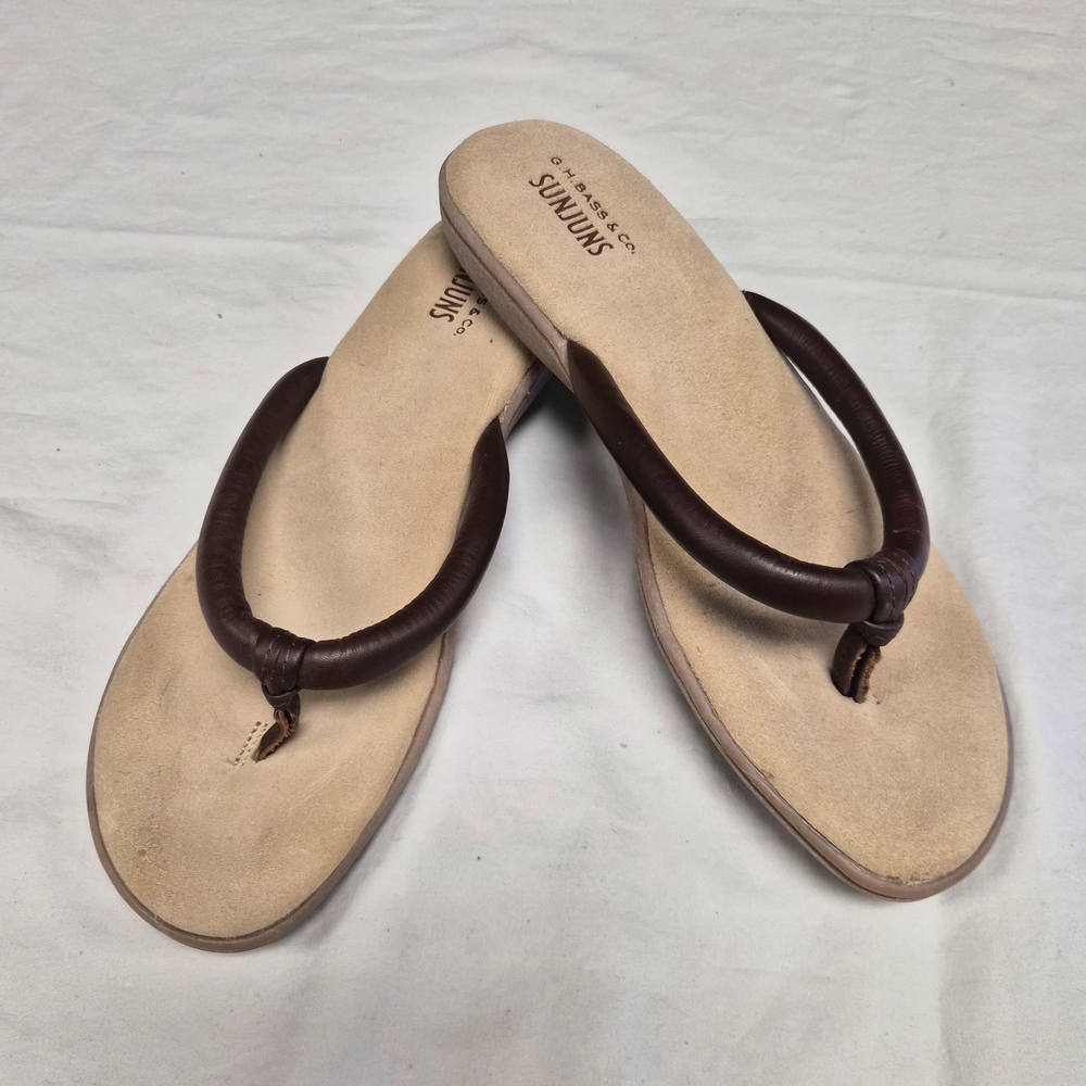 Women’s Brown Leather Thong Sandals